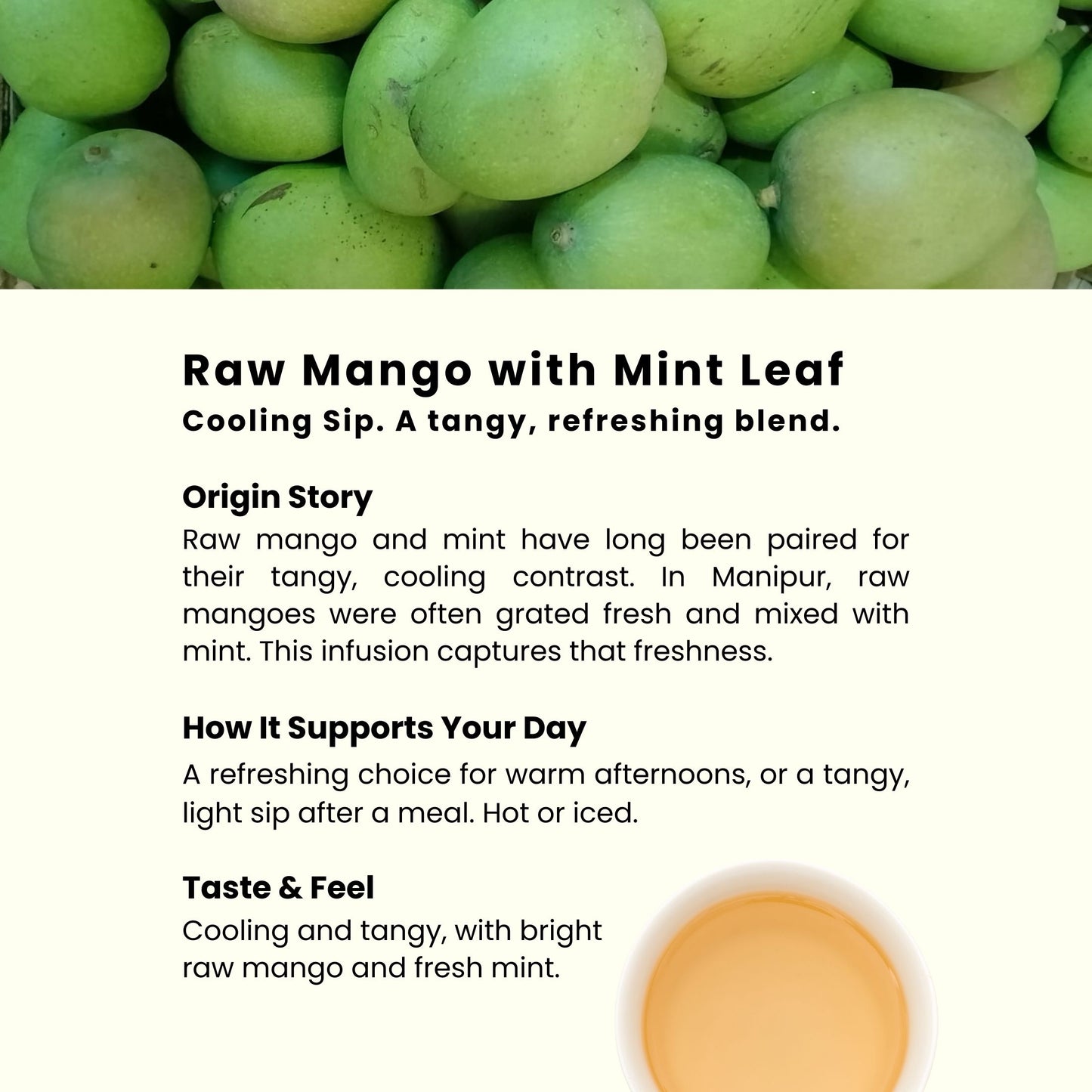Raw Mango with Mint Leaf
